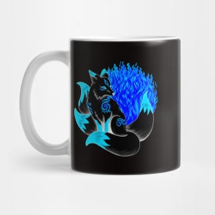 Black and Blue Kitsune Mug